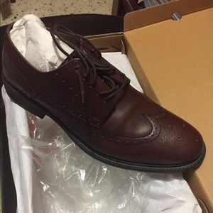 Stafford leather burgundy shoe